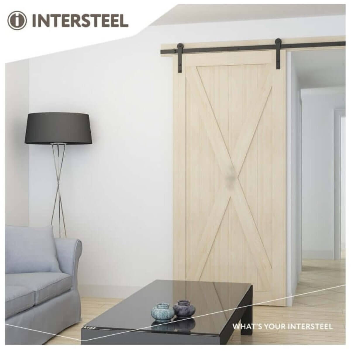 Intersteel rennihurðabraut svört (Barnyard) - Image 2