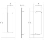 Intersteel rennih.grip 120×40 ferkant svart - Image 2