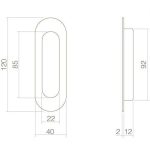 Intersteel rennih.grip 120x40 oval svart - Image 2