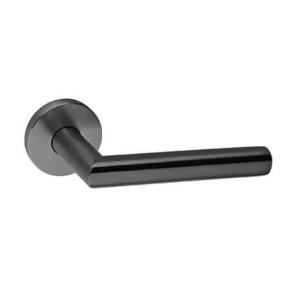 JNF hurðarhún Titanium Black (L) | Hurðarhúnar | Járn og Gler