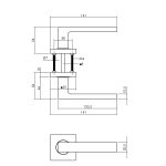 Intersteel ferkant-svartur - Image 3