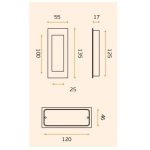 JNF rennih.grip kantað 135x55mm anthracite svart - Image 2