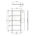 Intersteel braut m/hurð svört sýruþv gle - Image 3