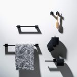 JNF handklæðaslá slim 425mm - Svört - Image 4