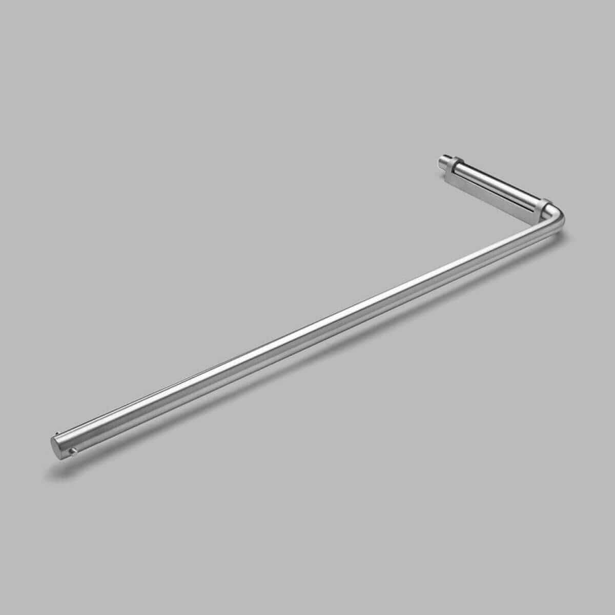 D Line handklæðaslá 14x471mm - hamrað stál - Járn og gler D Line handklæðaslá 14x471mm - hamrað stál - Járn og gler