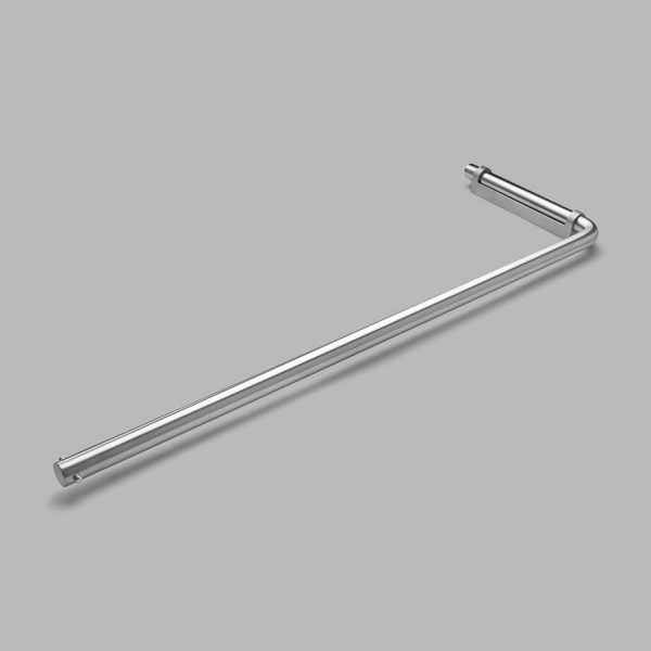D Line handklæðaslá 14x471mm - hamrað stál - Járn og gler
