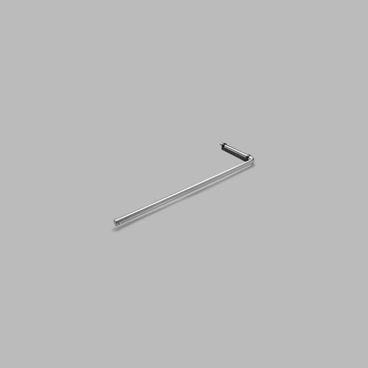 D Line handklæðaslá 14x471mm - Svört - Járn og gler