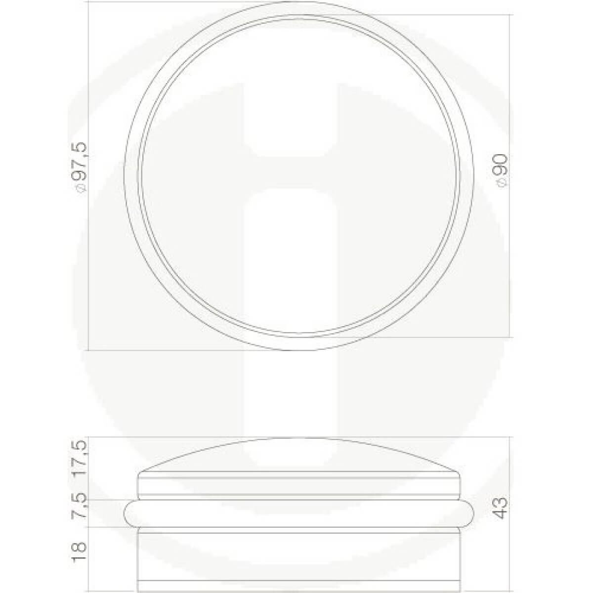 Intersteel Hurðastopp 90mm x 43mm stál - Image 2