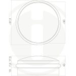 Intersteel Hurðastopp 90mm x 43mm stál - Image 2