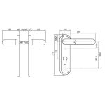 ISEO - Handle set with cylinder hole. - Image 2