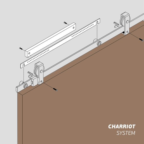 JNF Charriot - mjúklokun | Timbur rennihurðabrautir -Járn og Gler