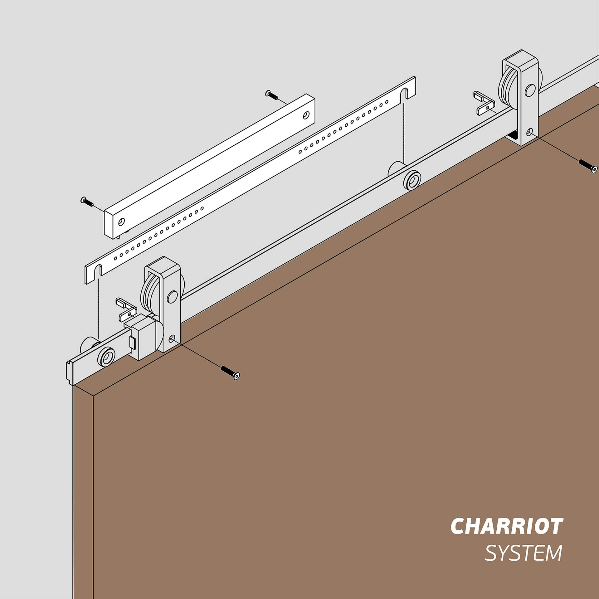 JNF Charriot - mjúklokun | Timbur rennihurðabrautir -Járn og Gler JNF Charriot - mjúklokun | Timbur rennihurðabrautir -Járn og Gler
