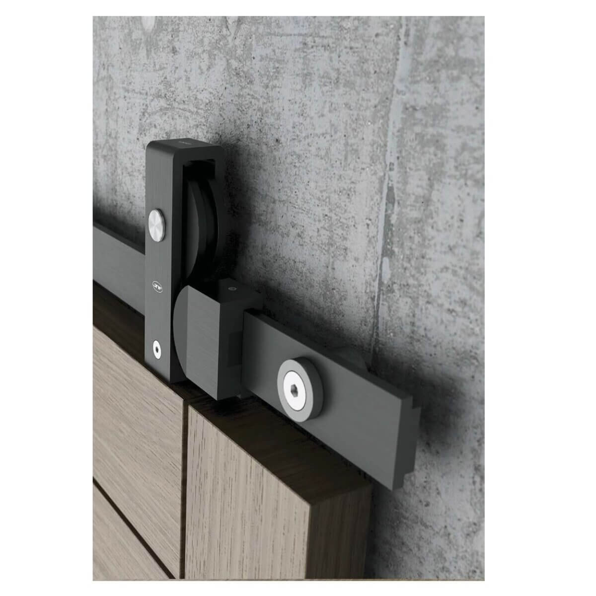 JNF rennih CHARRIOT 60-90cm svört timbur - Járn og gler