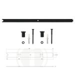 Intersteel rennihurðabr.framleng.90cm - Járn og gler