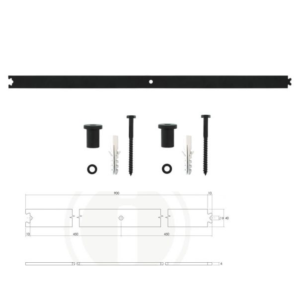 Intersteel rennihurðabr.framleng.90cm - Járn og gler
