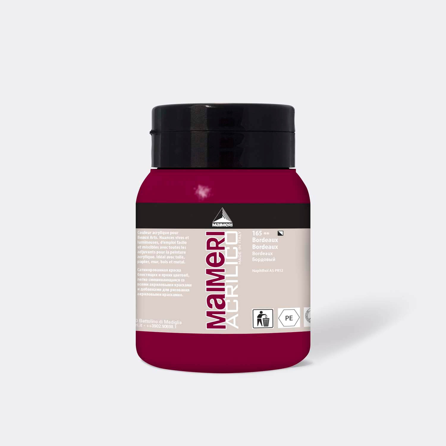 165 Acrylico Bordeaux 500 ml. - Image 1
