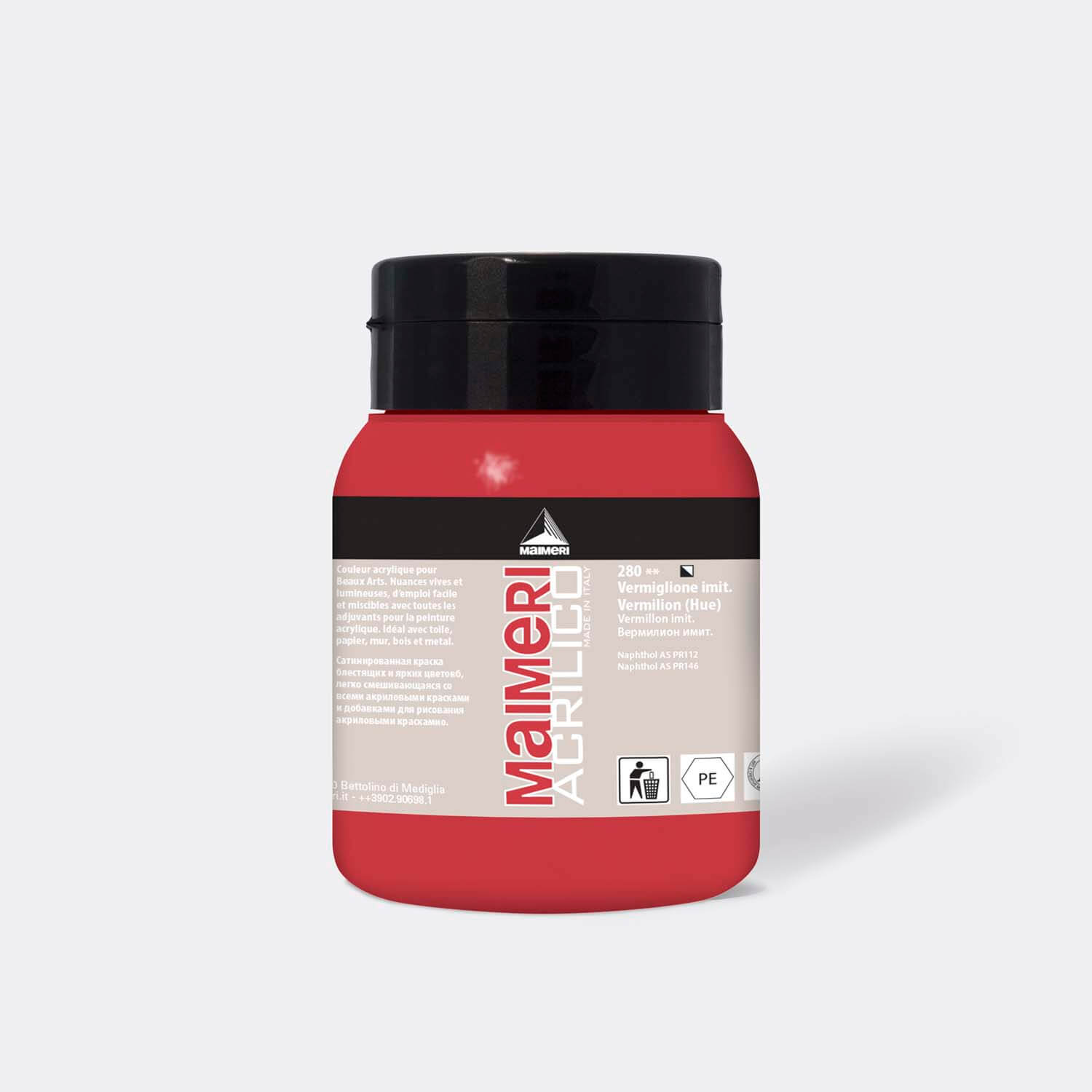 280 Acrylico Vermilion Hue 500ml - Image 1