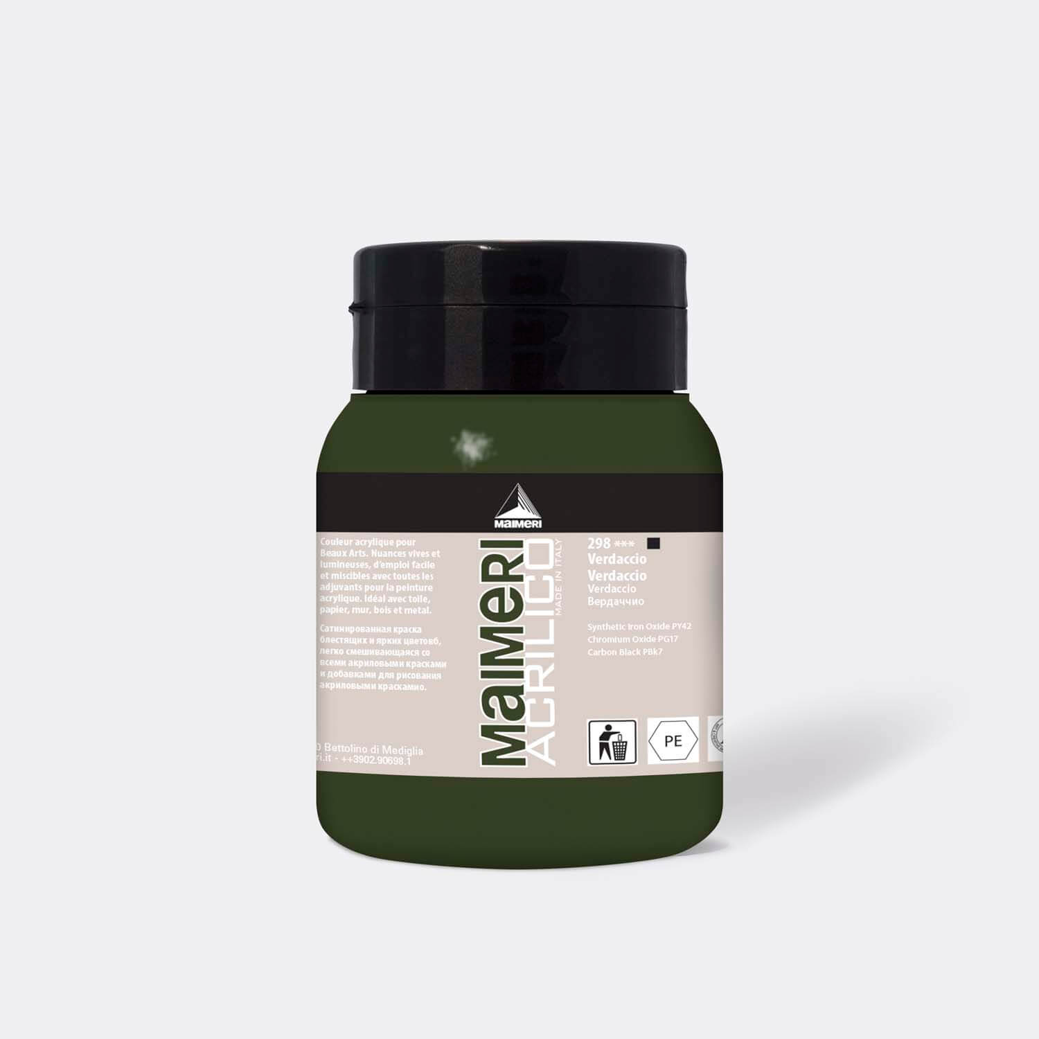 298 Acrylico Verdaccio 500ml - Image 1