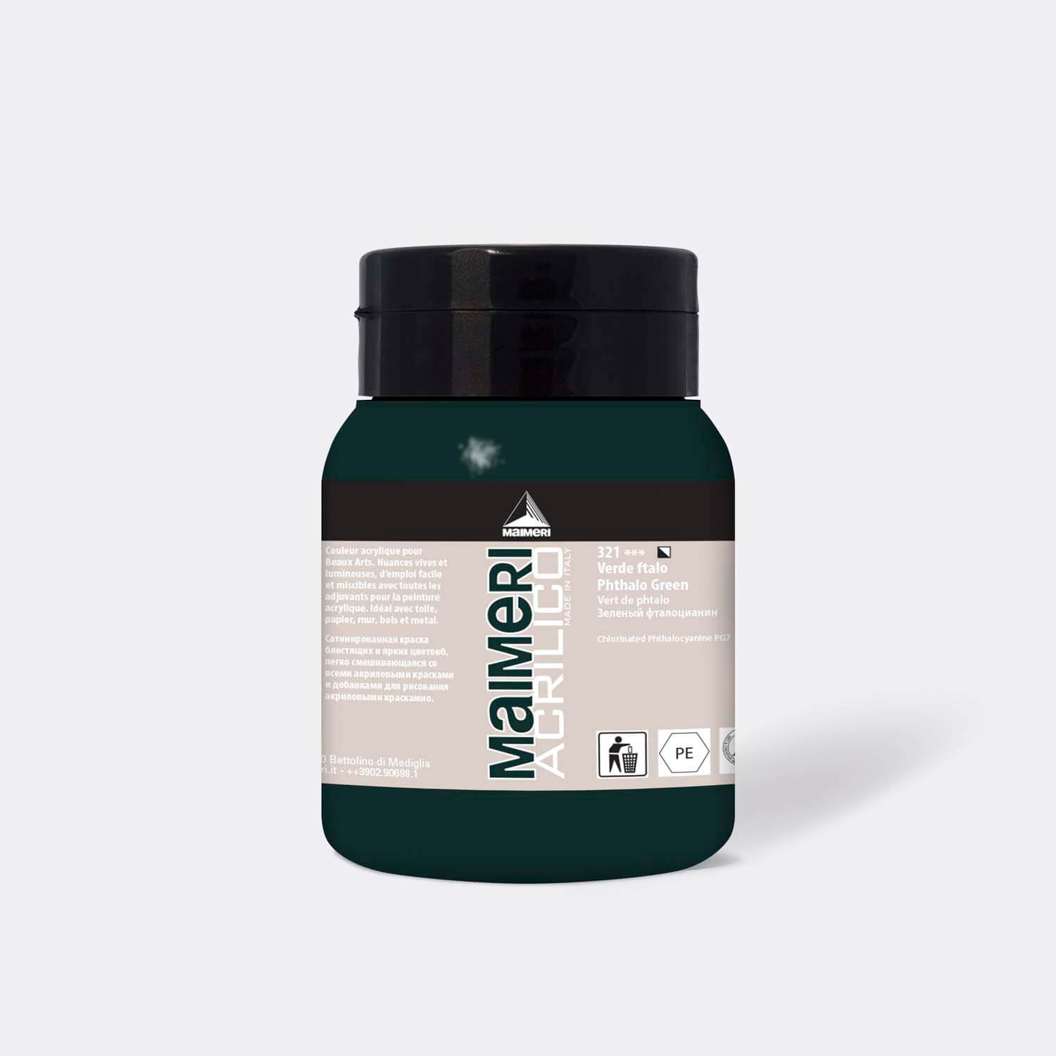321 Acrylico Phthalo Green 500 ml. - Image 1