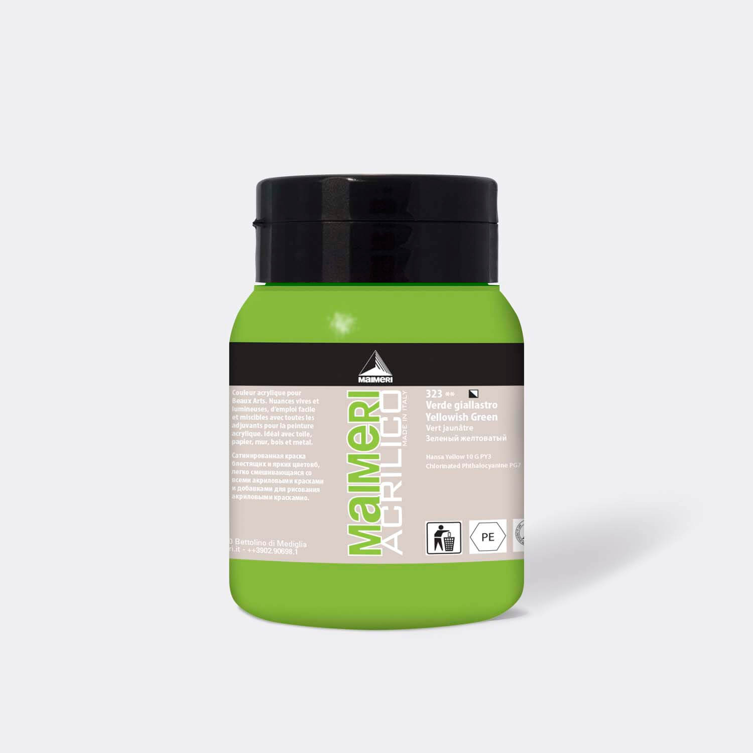 323 Acrylico Yellowish Green 500 ml. - Image 1