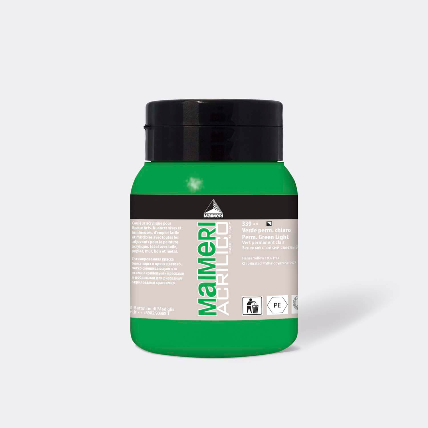 339 Acrylico Perman Green LGT. 500 ml. - Image 1