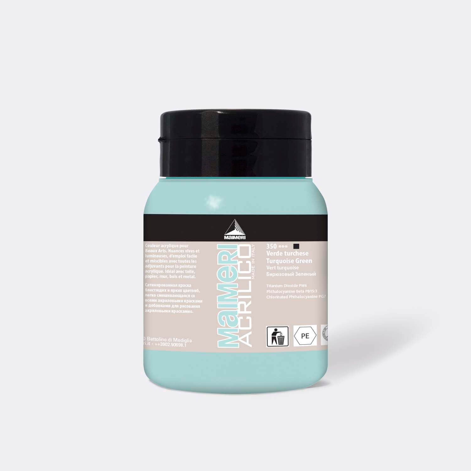 350 Acrylico Turquoise Green 500 ml. - Image 1