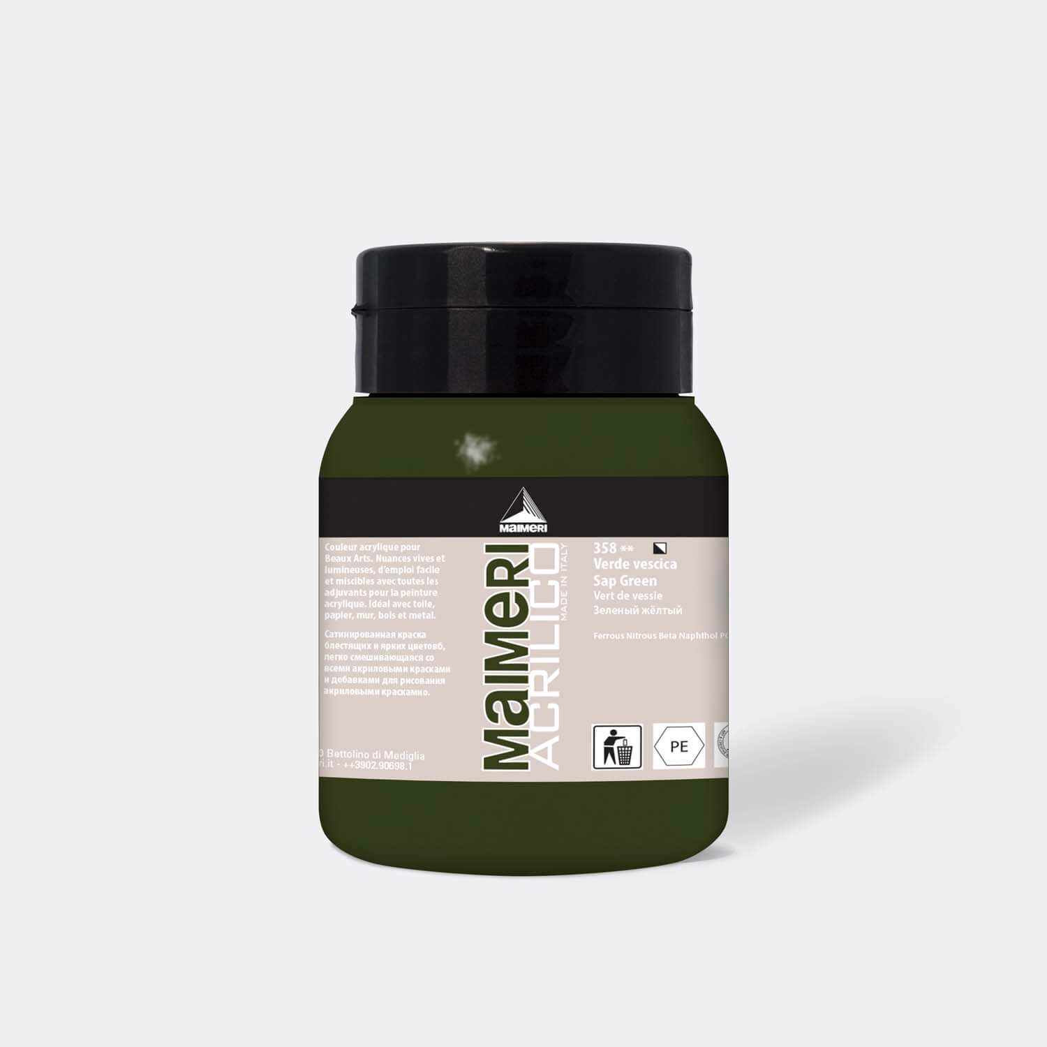 358 Acrylico Sap Green 500 ml. - Image 1