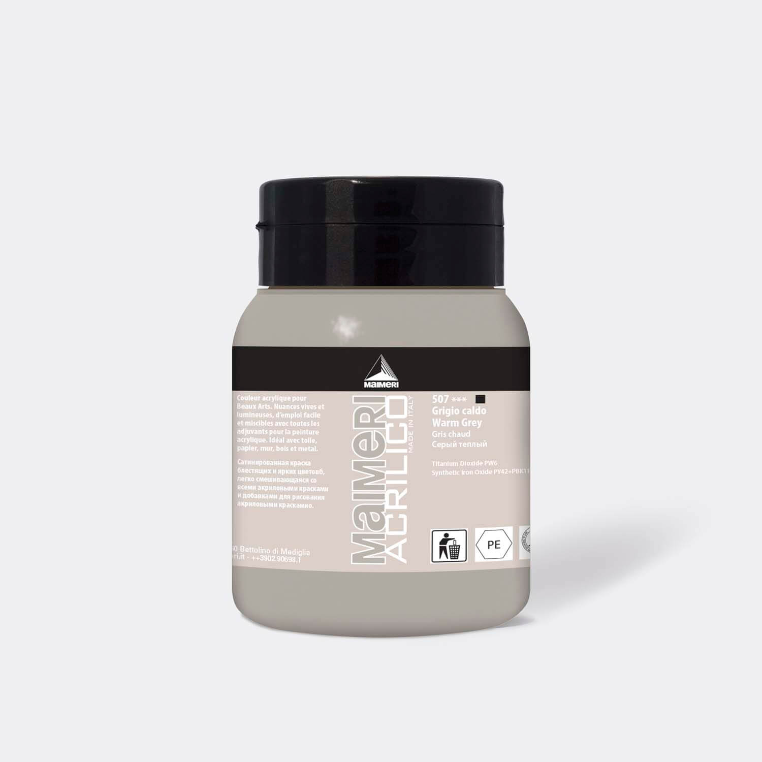507 Acrylico Warm Grey 500 ml. - Image 1