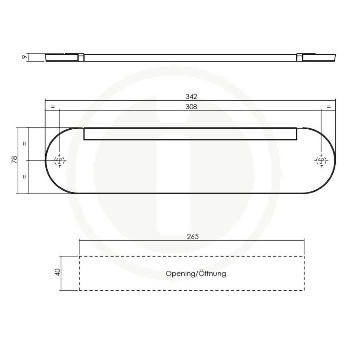 Bréfalúga Ferraro - oval-innri-messing - Image 2