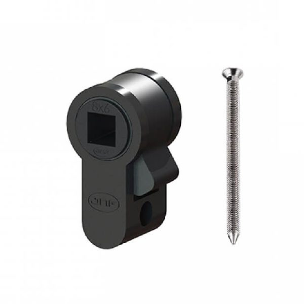 JNF hurðaskrá Insert Euro WC 6mm/8mm - Járn og gler