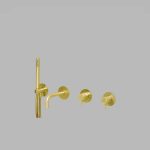 Two-way bathtub set brass