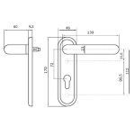 ISEO - Handle set /cylinder hole svart - Image 2