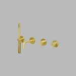 Two-way bathtub set polished brass