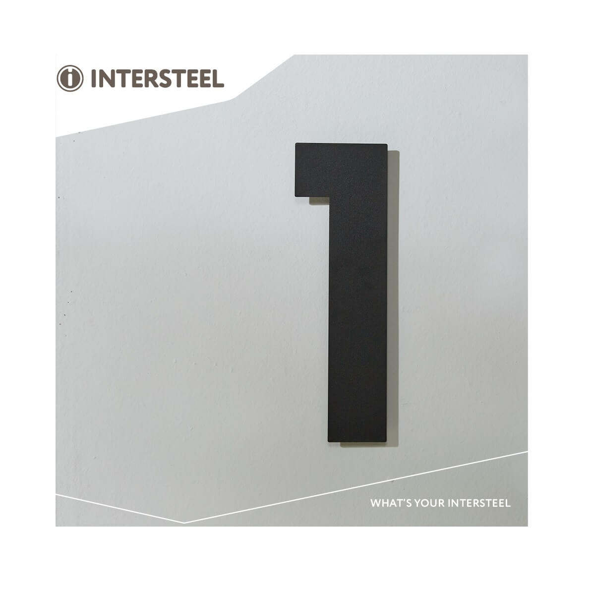 Intersteel Húsnúmer 1 300mm. svart - Image 3