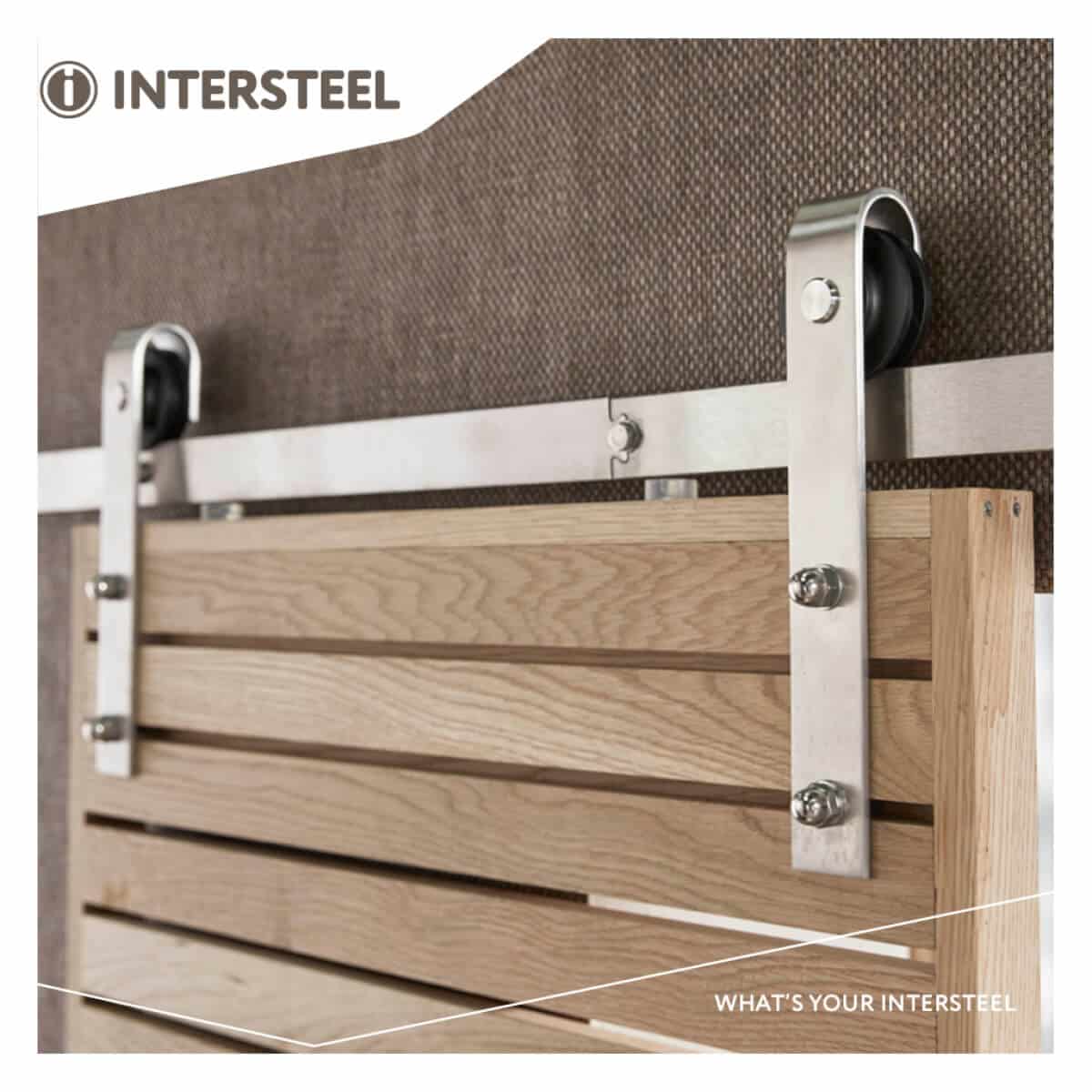 Intersteel rennihurðabraut stál, 200cm - Image 3
