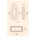 JNF rennih.grip kantað 135x55mm svart títan - Image 2
