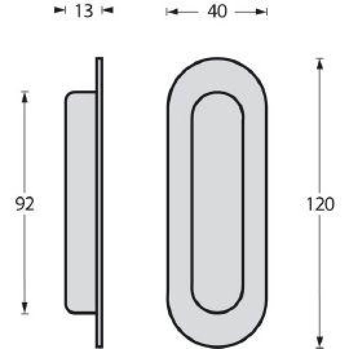 Intersteel Rennih.grip 120x40 oval - Image 2