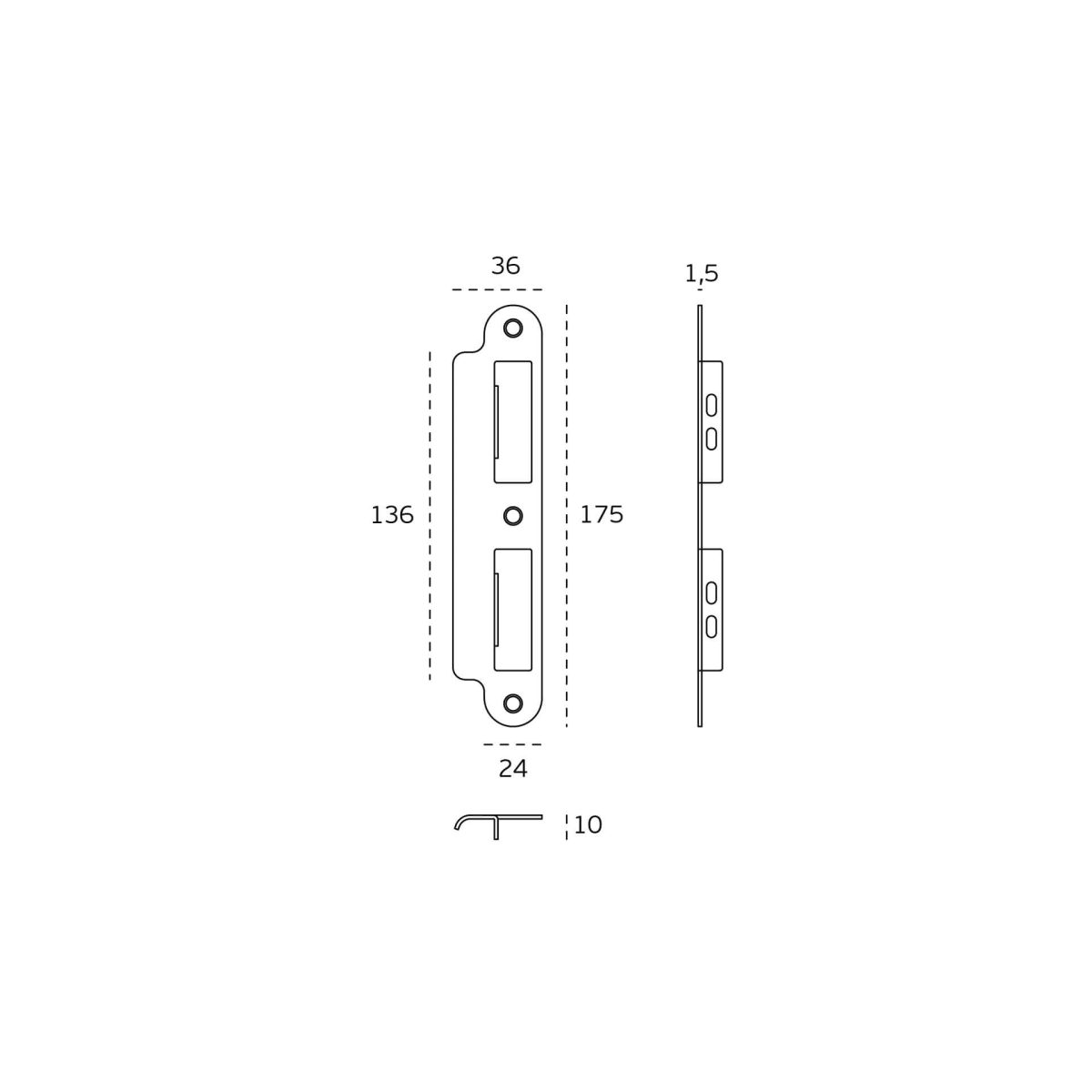 JNF hurðaskrá 20mm mikill noktun WC - Image 3
