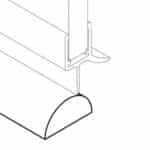 Þröskuldur 100cm f/glerhurð - 10x20mm