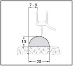 Þröskuldur 200cm f/glerhurð - 10x20mm. - Image 2