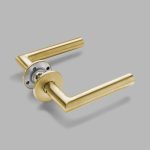 D Line hurðahúnn FFG snap on PVD brass