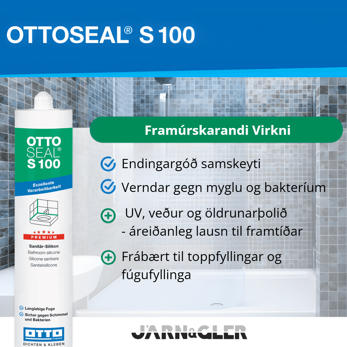image (4) Ottoseal S100 Baðherbergis Sílikon Glært - Image 1